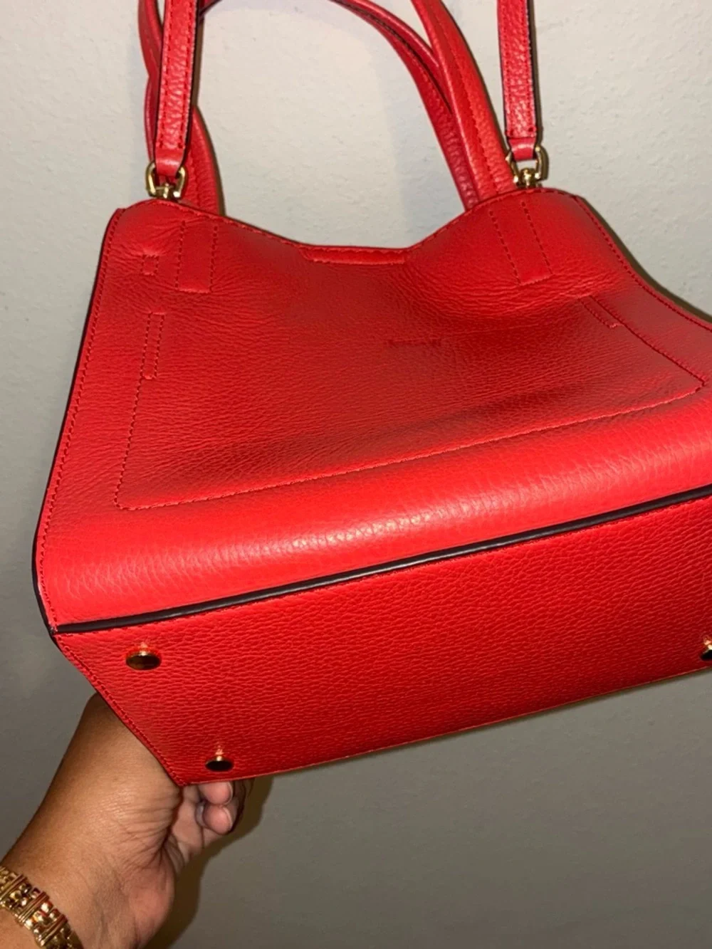 Banana Republic- Like New Red Orange Leather Suede Bag  - Timeless and Elegant